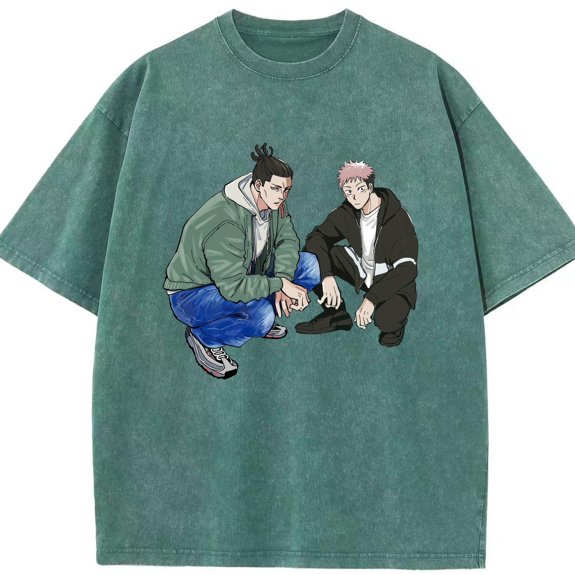 （画像用） 呪術廻戦 Jujutsu Kaisen 綿100% ヴィンテージ風 半袖Tシャツ（フロントプリント）